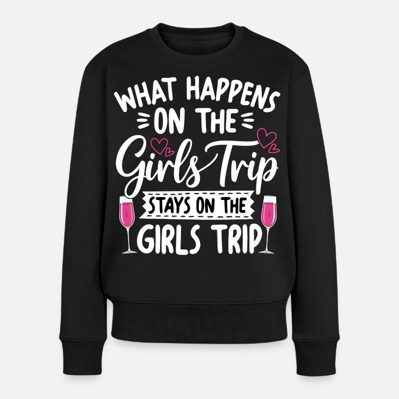 Conception du slogan « Girls Trip » - Pull Premium bio Femme - noir