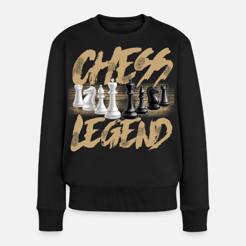 Échecs - Pull Premium bio Femme - noir