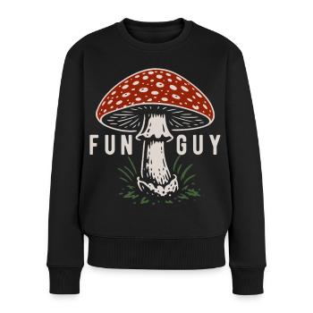Amanite tue-mouches - Champignons - Proverbe - Pull Premium bio Femme - noir - Devant - Julia (174cm)