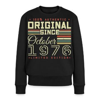Legendary since October 1976 | October 1976 - Women's Premium Organic Jumper - black - Front - Julia (174cm)
