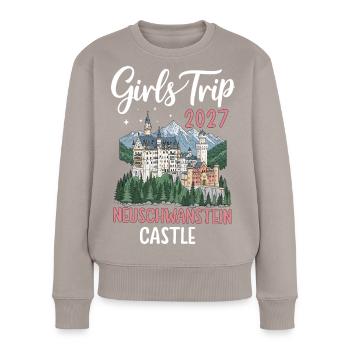 Voyage entre filles 2027 Château de Neuschwanstein - Pull Premium bio Femme - taupe - Devant - Julia (174cm)