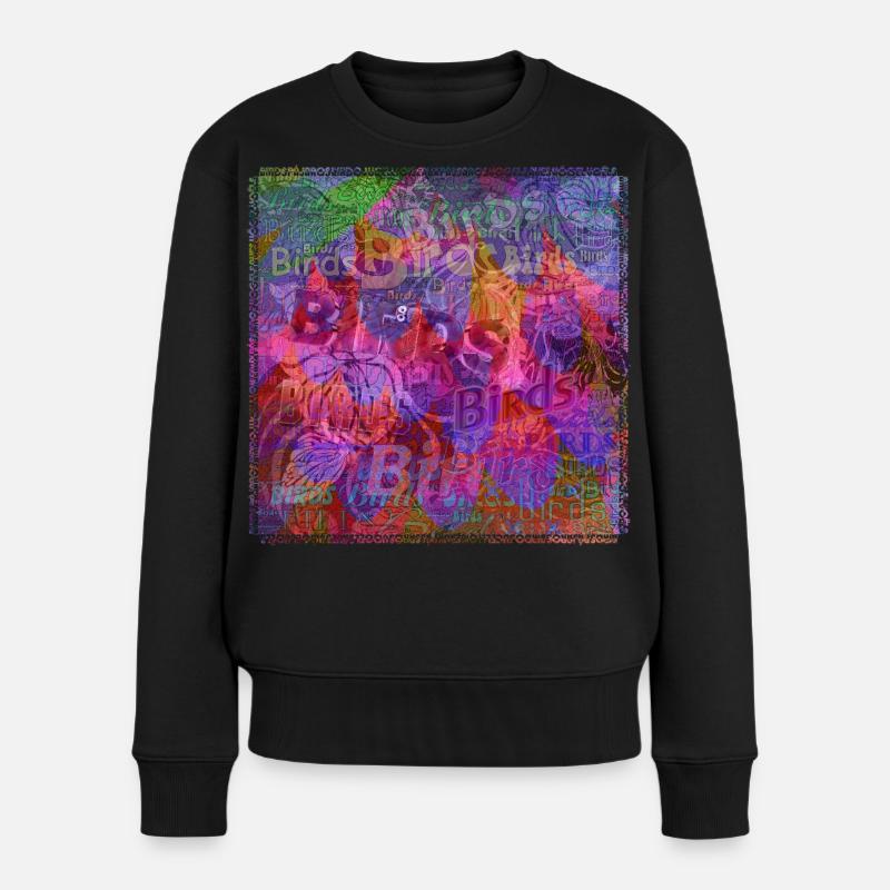 Mots & Oiseaux V1 - Pull Premium bio Femme - noir
