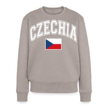 Czech Republic Flag - Women's Premium Organic Jumper - taupe - Front - Julia (174cm)
