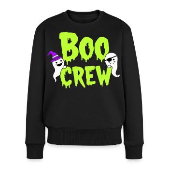Boo Crew Halloween Geister Freunde - Frauen Premium Bio Pullover - Schwarz - Vorne - Julia (174cm)