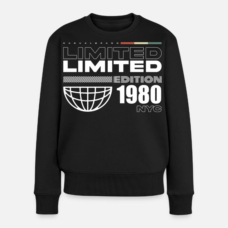 1980 Geburtstagsgeschenk - Vintage 1980, 45. Gebur - Frauen Premium Bio Pullover - Schwarz