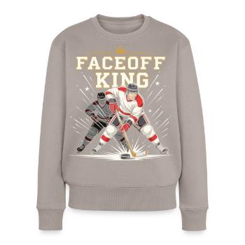 Humor Commitment Player Hockey Center - Women's Premium Organic Jumper - taupe - Front - Julia (174cm)