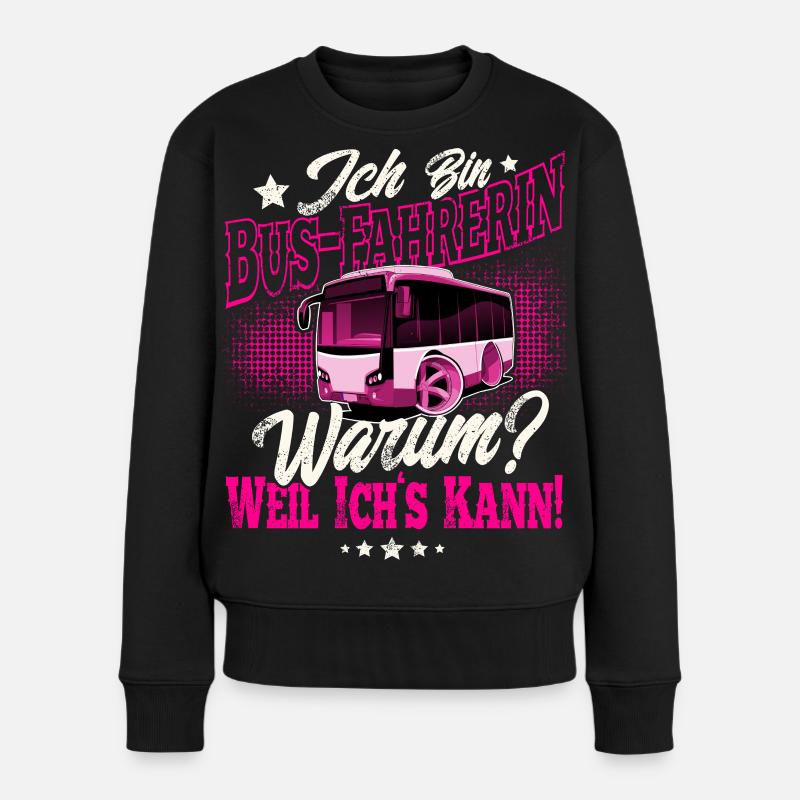 Busfahrerin - Frauen Premium Bio Pullover - Schwarz