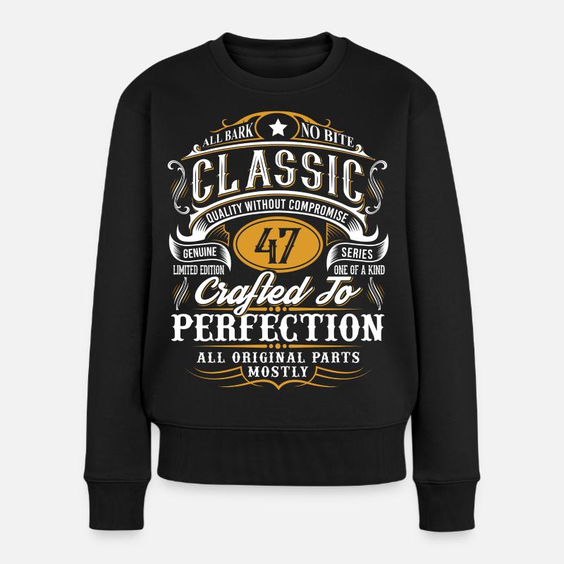 47. Geburtstag - Frauen Premium Bio Pullover - Schwarz