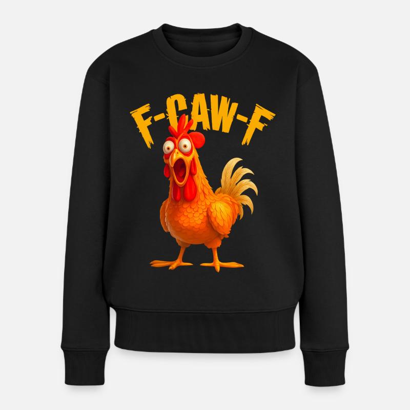 F-Caw-F Poulet - Pull Premium bio Femme - noir