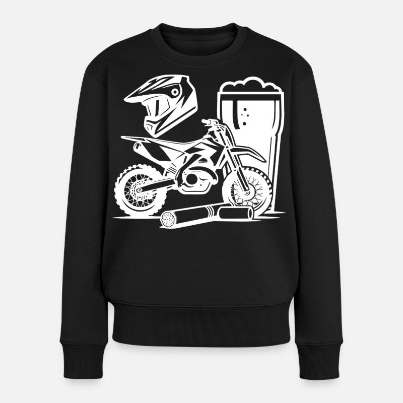 Supermoto_Lifestyle - Frauen Premium Bio Pullover - Schwarz