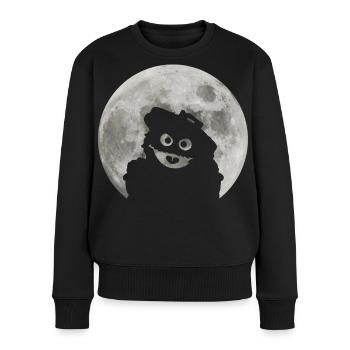 Sesame Street Oskar Par Une Nuit De Pleine Lune - Pull Premium bio Femme - noir - Devant - Julia (174cm)