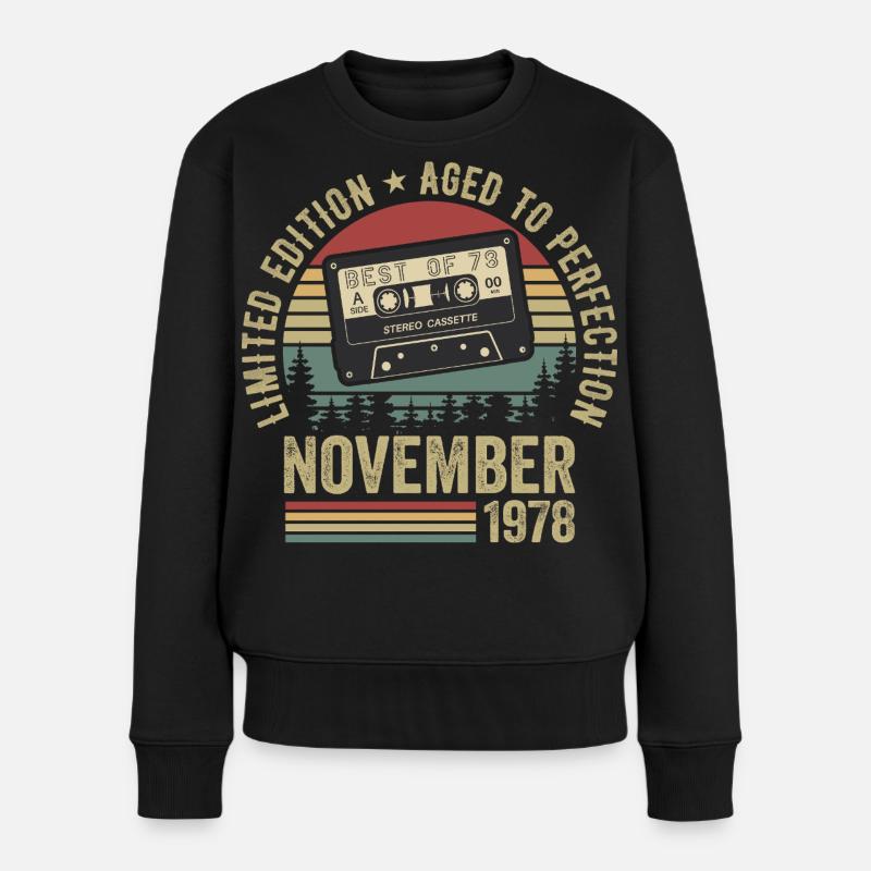 Novembre 1978 - Pull Premium bio Femme - noir