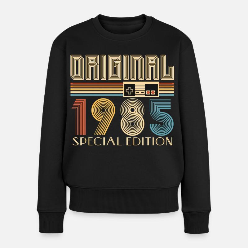 40. Geburtstag 40 Jahre Original 1985 - Frauen Premium Bio Pullover - Schwarz