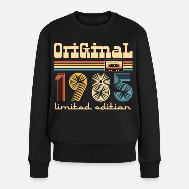 40. Geburtstag 40 Jahre Original 1985 - Frauen Premium Bio Pullover - Schwarz
