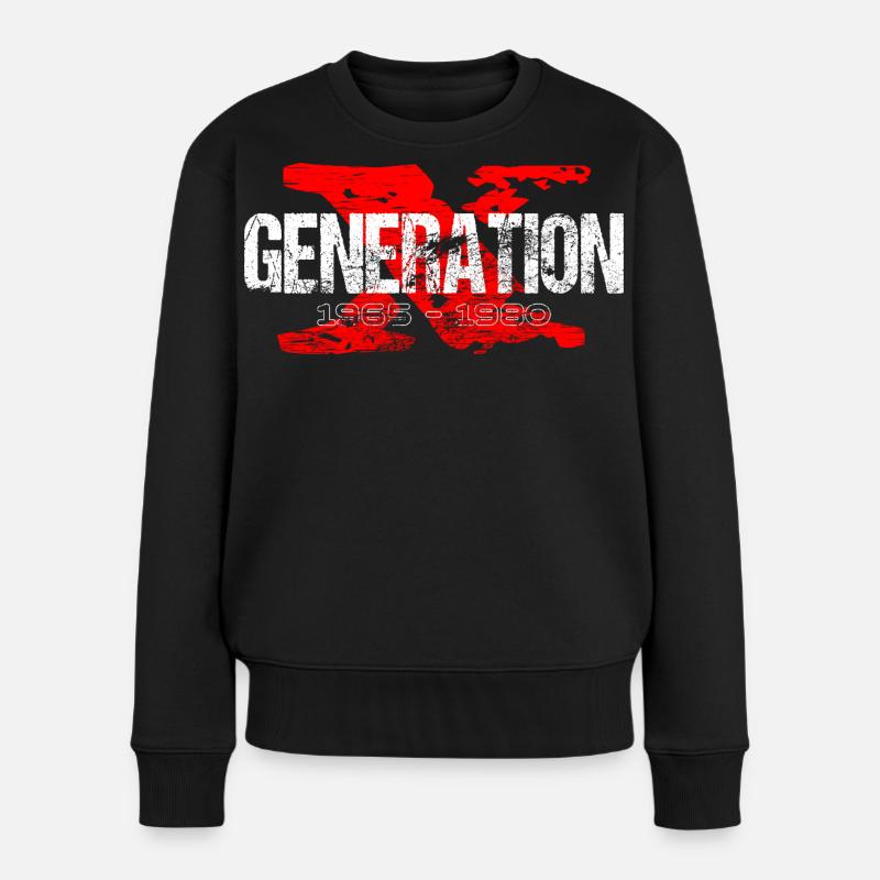 Génération X 1965 1980 Rétro - Pull Premium bio Femme - noir