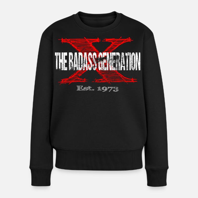 Generation X 1973 Retro - Women's Premium Organic Jumper - black