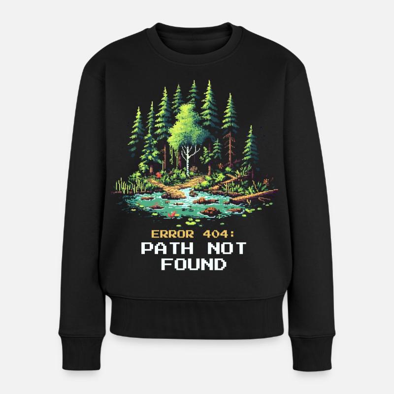 Fehler 404: Pfad nicht gefunden | Wandern - Frauen Premium Bio Pullover - Schwarz