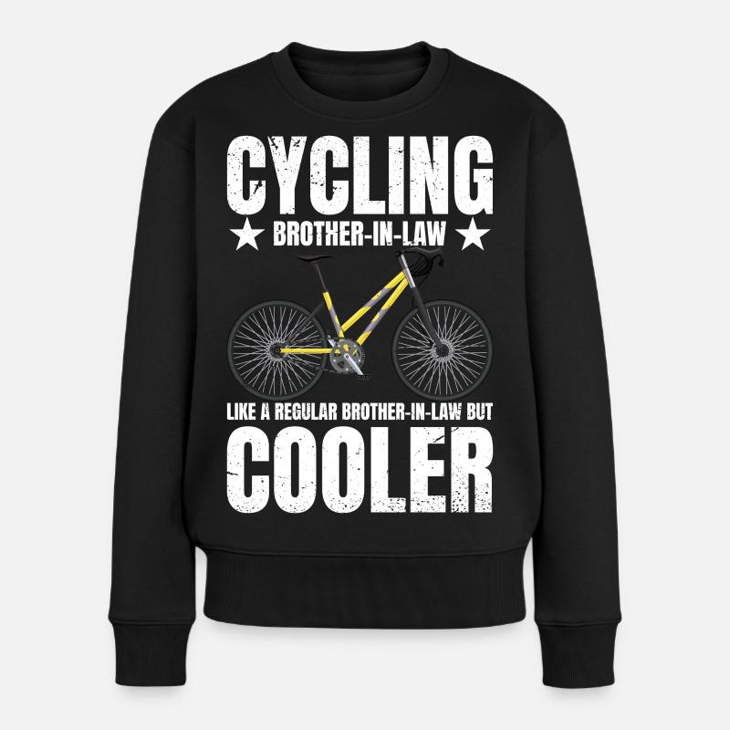 Cyclisme Beau-frère Cycliste Cycliste Frère - Pull Premium bio Femme - noir