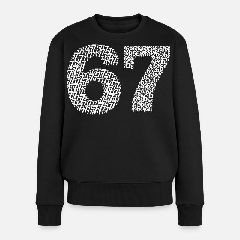 Sixty Seven meme - Frauen Premium Bio Pullover - Schwarz