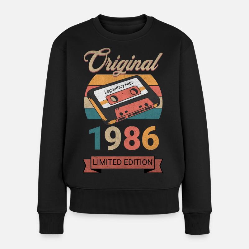 Original 1986 Limited Edition Geburtstag Geschenk - Frauen Premium Bio Pullover - Schwarz