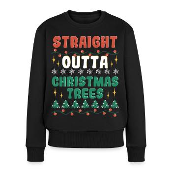 Weihnachtsbaum Züchter - Frauen Premium Bio Pullover - Schwarz - Vorne - Julia (174cm)