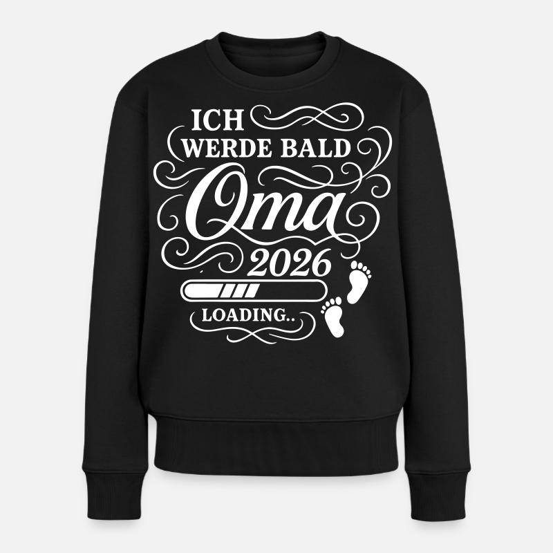 Ich werde bald Oma 2026 - Frauen Premium Bio Pullover - Schwarz