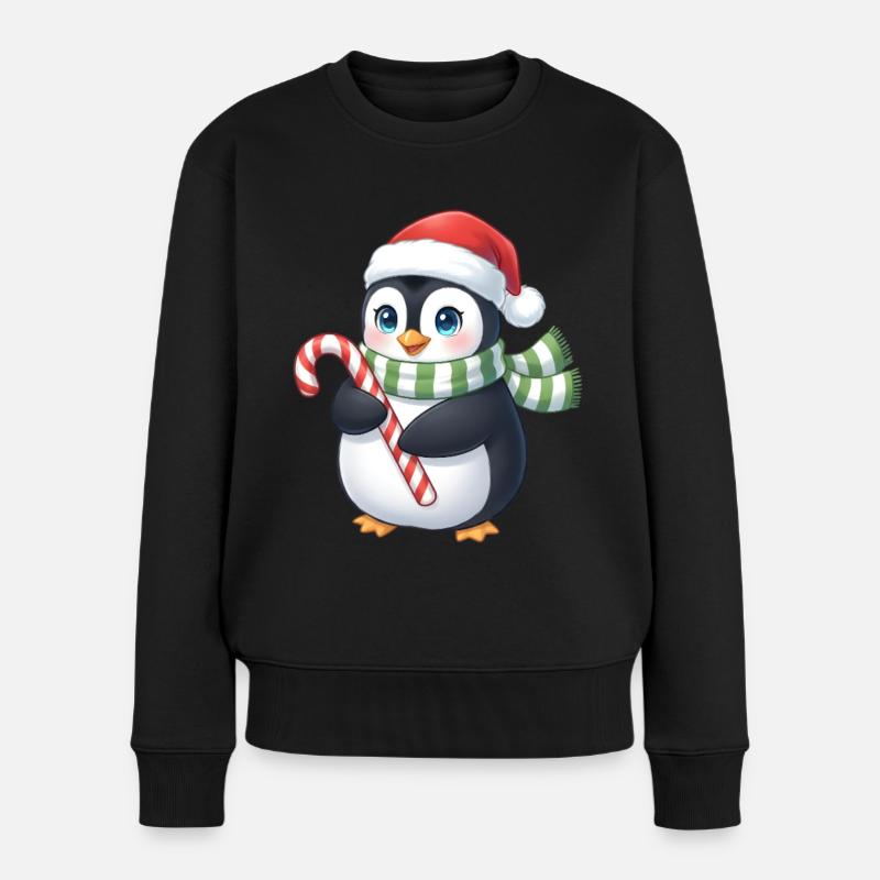 Christmas Penguin - a great gift idea - Women's Premium Organic Jumper - black