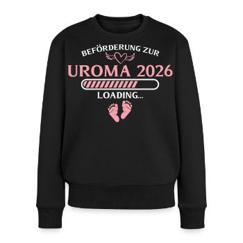 Uroma 2026 Schwangerschaftsverkündung Urgroßmutter - Frauen Premium Bio Pullover - Schwarz - Vorne - Julia (174cm)