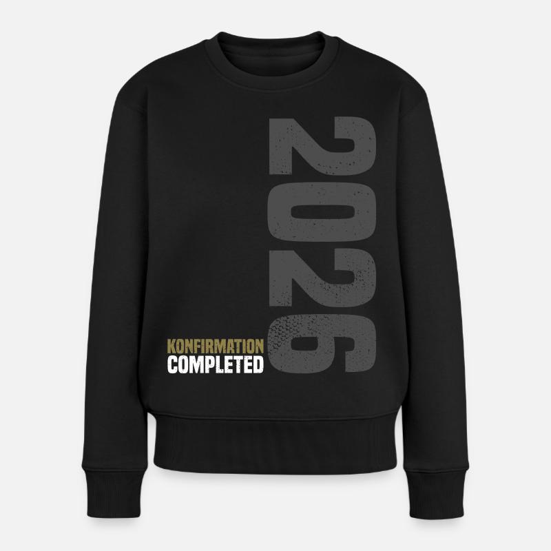 Glückwunsch Konfirmation 2026 - Frauen Premium Bio Pullover - Schwarz