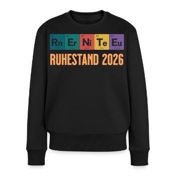 Rente 2026 Periodensystem Design - Frauen Premium Bio Pullover - Schwarz - Vorne - Julia (174cm)