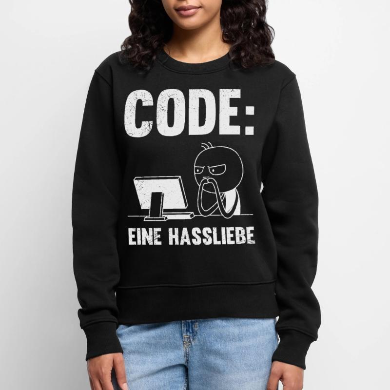 Coder CODE EINE HASSLIEBE LUSTIG Frauen Premium Bio Pullover