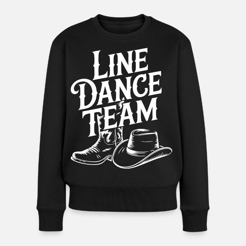 Chapeau de bottes de l’équipe de danse en ligne - Pull Premium bio Femme - noir