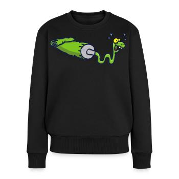 Serpent artiste peintre - Pull Premium bio Femme - noir - Devant - Julia (174cm)
