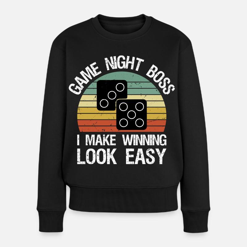 Game Night Host I Family Board Game Night - Frauen Premium Bio Pullover - Schwarz
