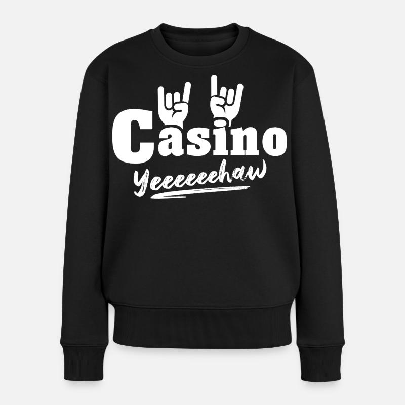 Casino Glücksspiel - Frauen Premium Bio Pullover - Schwarz