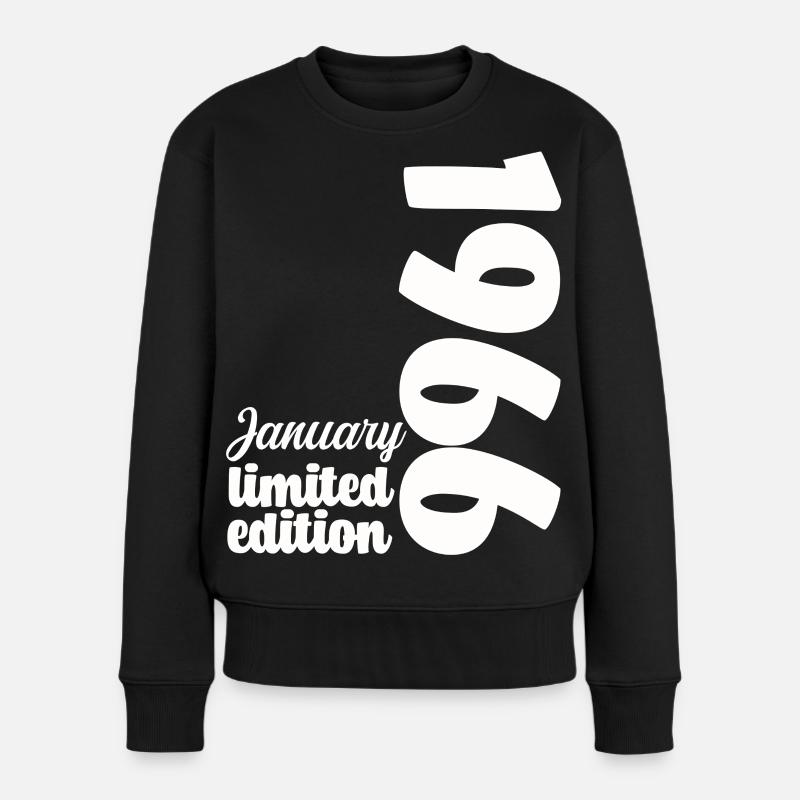 Anniversaire Janvier 1966 Limited Edition Cadeau - Pull Premium bio Femme - noir