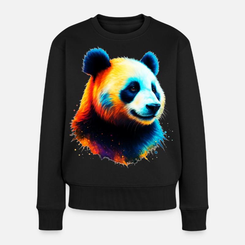 Panda - Pull Premium bio Femme - noir