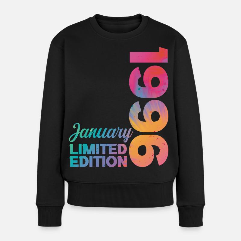 Geburtstag Januar 1996 Geboren im Januar Geschenk - Frauen Premium Bio Pullover - Schwarz