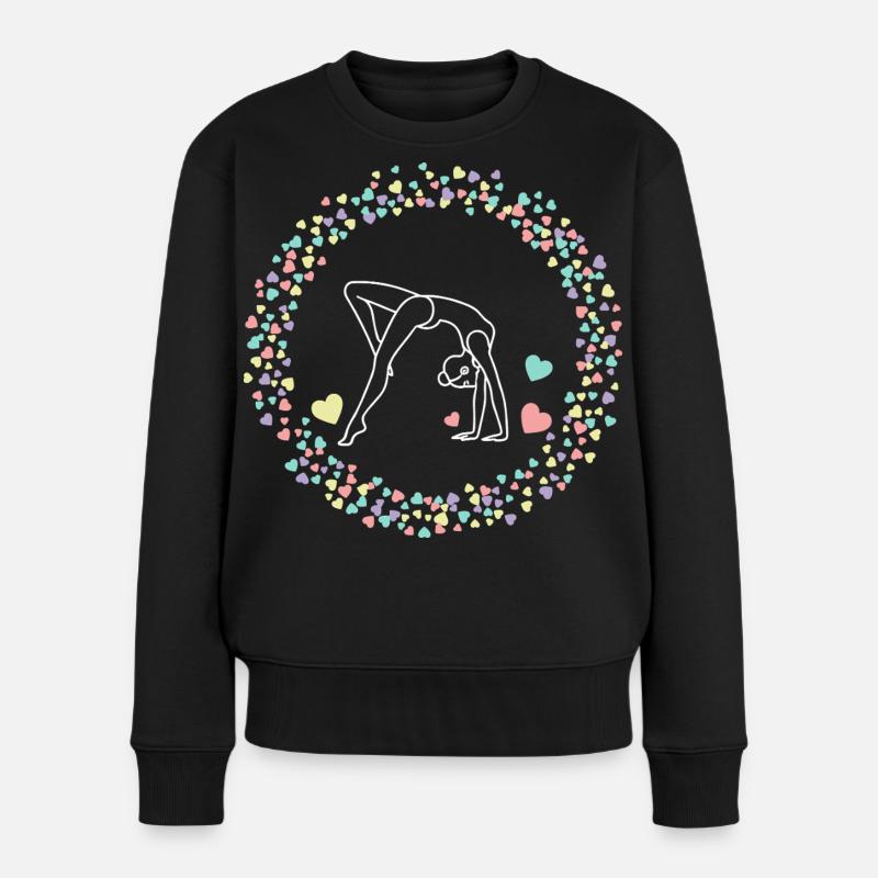 Turnen Gymnastik Turnerin Akrobatik Geschenk - Frauen Premium Bio Pullover - Schwarz
