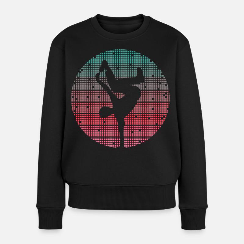 Breakdance Tanz Breakdancer Retro Breakdancer - Frauen Premium Bio Pullover - Schwarz