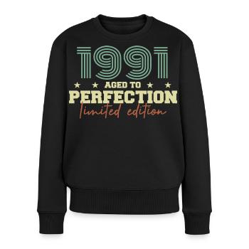 1991 - Women's Premium Organic Jumper - black - Front - Julia (174cm)