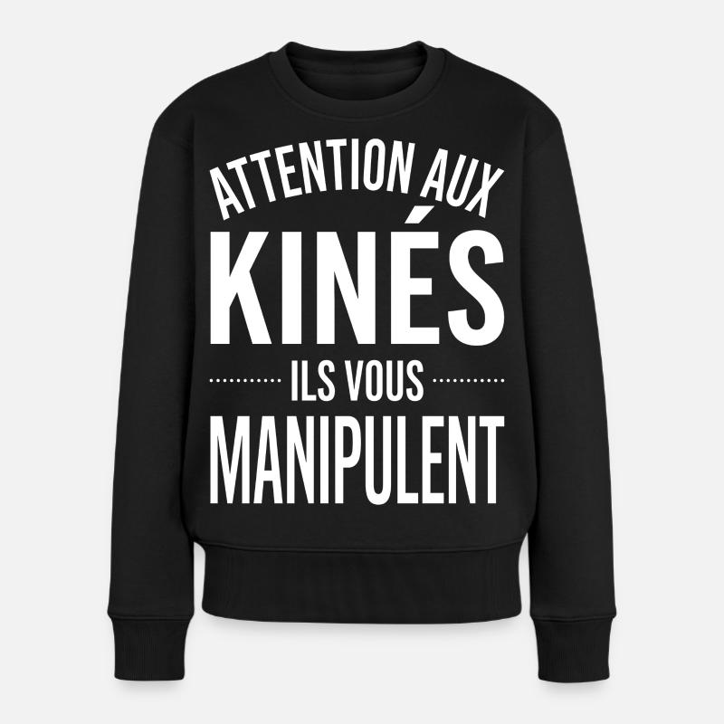 Vorsicht vor den Physiotherapeuten, sie manipulieren dich - Frauen Premium Bio Pullover - Schwarz