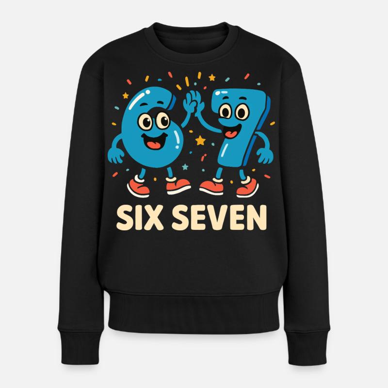 67 Six Seven 6-7 - Frauen Premium Bio Pullover - Schwarz