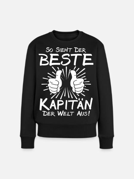 Bester Kapitän - Frauen Premium Bio Pullover - Schwarz