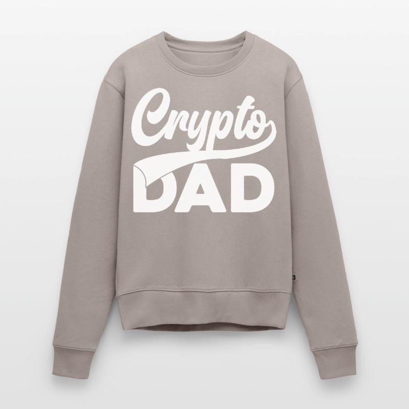 Crypto Dad Script Logo Pull Premium bio Femme
