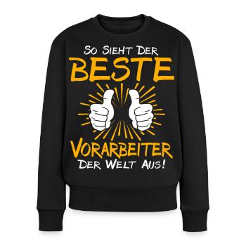 Idée de cadeau pour le contremaître - Pull Premium bio Femme - noir - Devant - Julia (174cm)