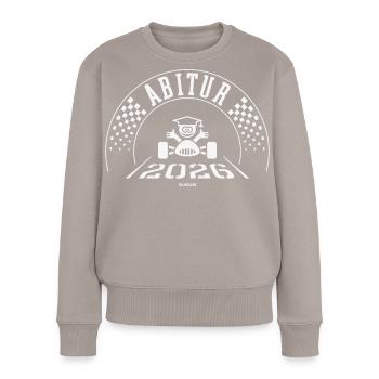 Abitur 2026 (Abiturient / Abitur / Finish / W) - Pull Premium bio Femme - taupe - Devant - Julia (174cm)