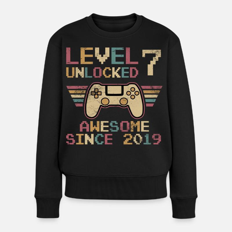 Niveau du 7e anniversaire débloqué - Pull Premium bio Femme - noir