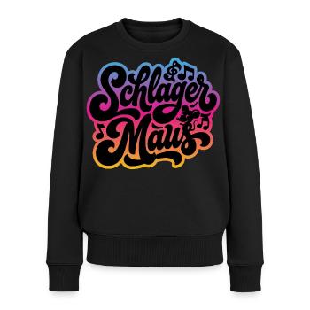 Schlager Maus - Schlagermaus - Schlagermusik - Frauen Premium Bio Pullover - Schwarz - Vorne - Julia (174cm)