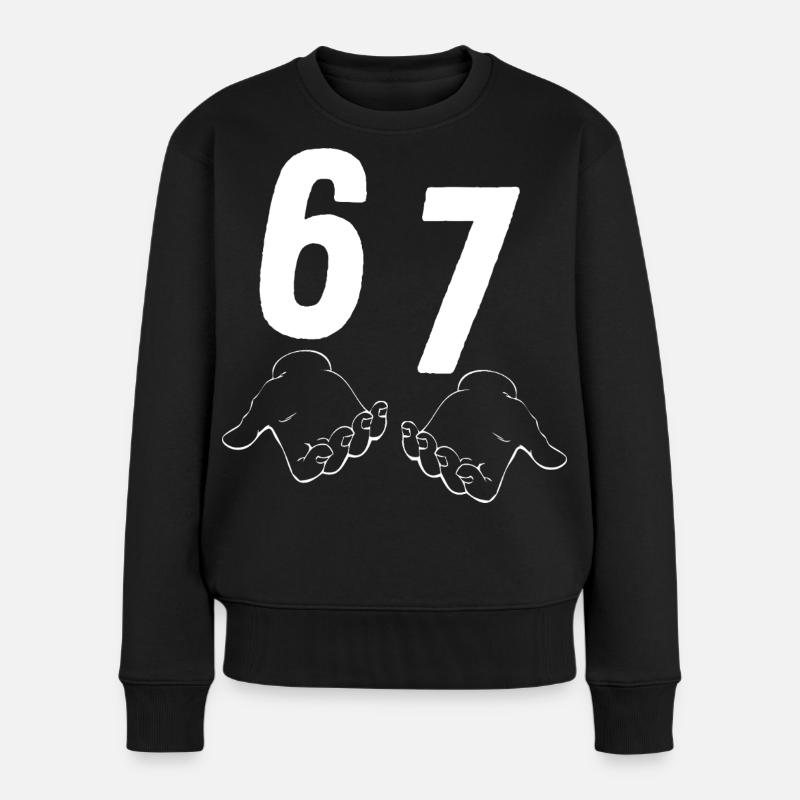 67 Six Seven - Frauen Premium Bio Pullover - Schwarz